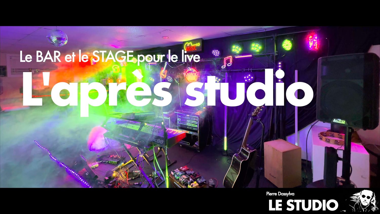 Le stage et la scène pour le live