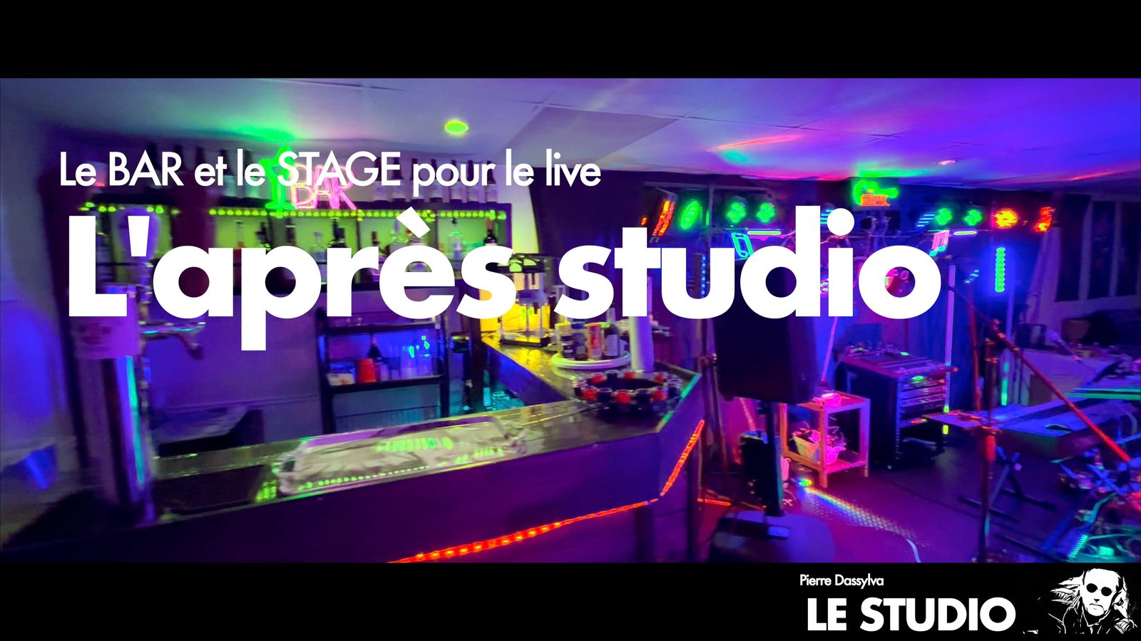 Vue d'ensemble du studio d'enregistrement de Pierre Dassylva